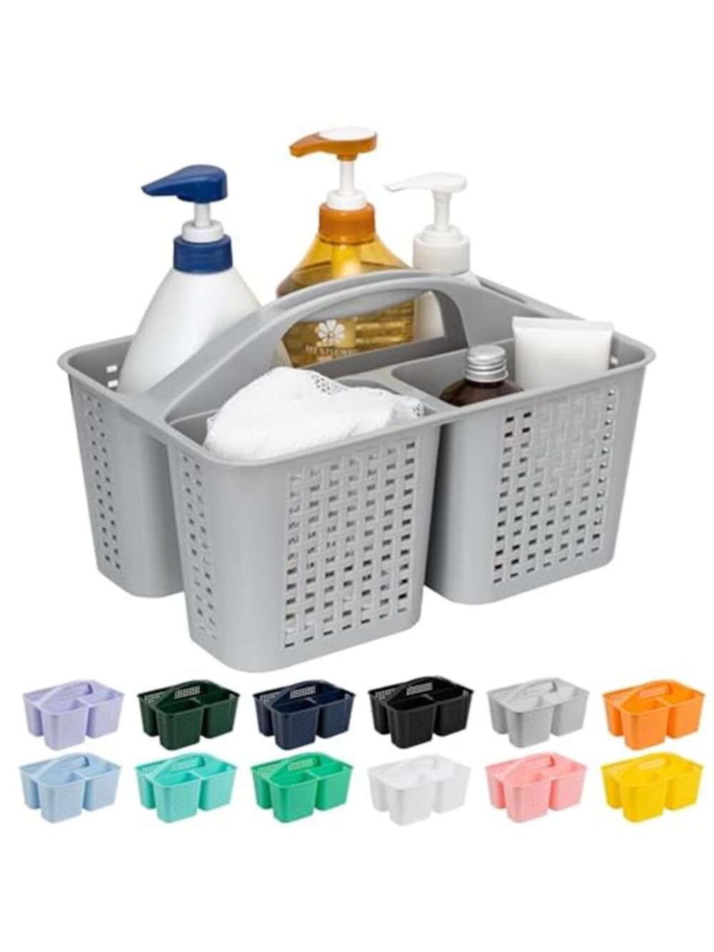 Shower Caddy Tote Organizer Portable Bathroom Storage Basket Drain Holes